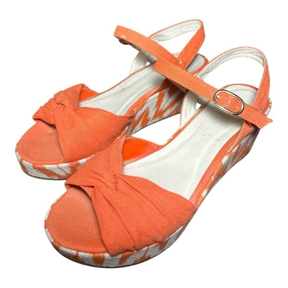 Route 66 women's Orange Wedge Sandals size 7.5 - Picture 6 of 6